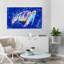 «Vibrant Blue Sea Turtle» par Chelsea Goodrich - reproduction-31937547-31937912