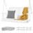 Sturdy Wooden Porch Swing 4 Ft With 880 Lbs Load Capacity, Weather-Resistant And Comfortable For Outdoor Use
