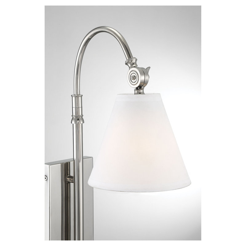 Moniquea Armed Sconce, Polished Nickel