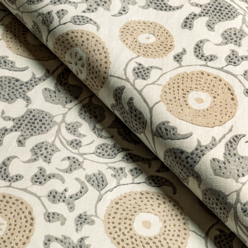 Eldora Print Fabric, Flax
