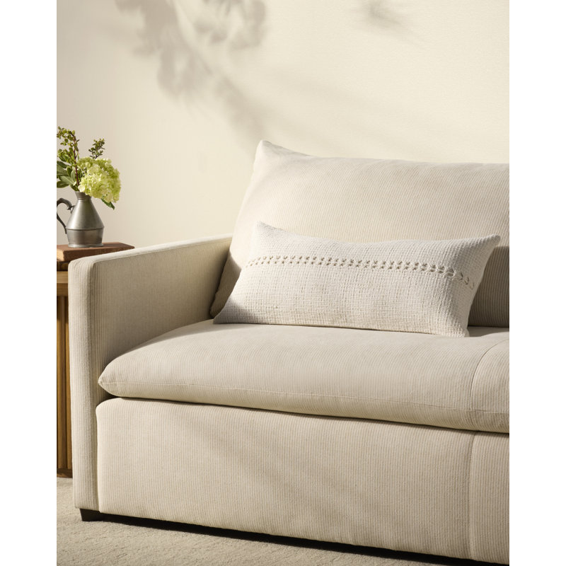 Chris Loves Julia Harvey Throw Pillow Cover, White, 27'H x 12"W x 0.5"D