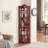 Lighted Corner Curio Cabinet With Tempered Glass Doors And Shelves, Ideal For Displaying Collectibles In Living Room And Bedroom Decor