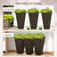 Outsunny Set Of 3 Tall Planters With Drainage Hole-1453980181