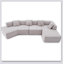 Canapé modulaire moderne en L de 140 po, sans assemblage requis, canapé modulaire Boucle-445098095