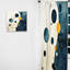 Rideau obscurcissant minimaliste jaune sarcelle Mid Century Minimalist Rain I - 1 panneau-107831426