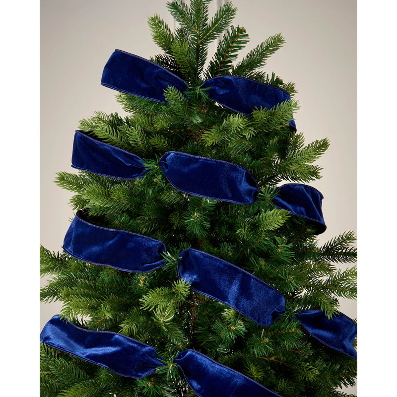 910cm Solid Colour Velvet Ribbon, Navy