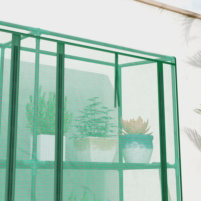 Outsunny Lean-to Mini Greenhouse Plastic Cover , 59.4" H x 84.6" W x 18.1" D