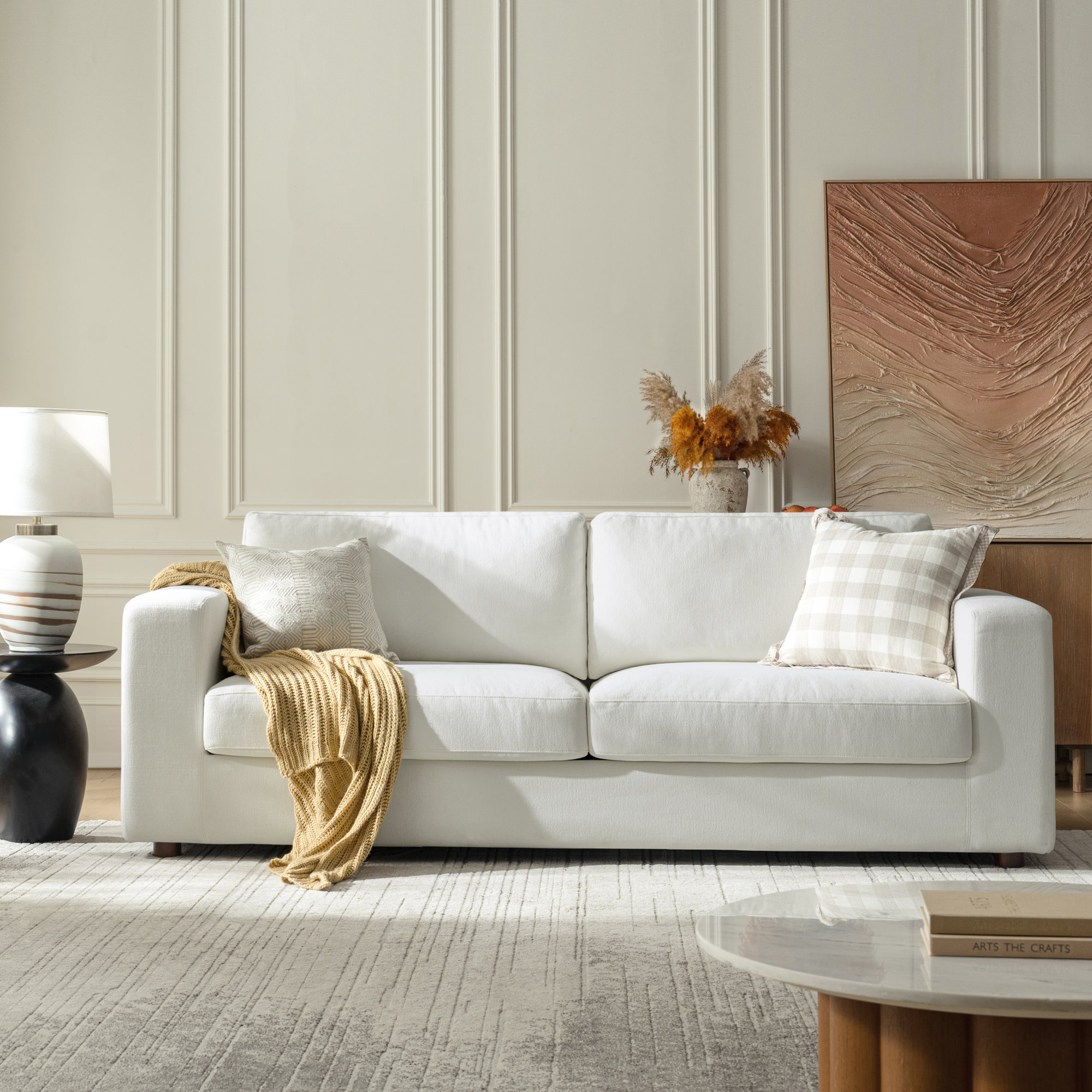 Carley Slipcovered Sofa, Ivory