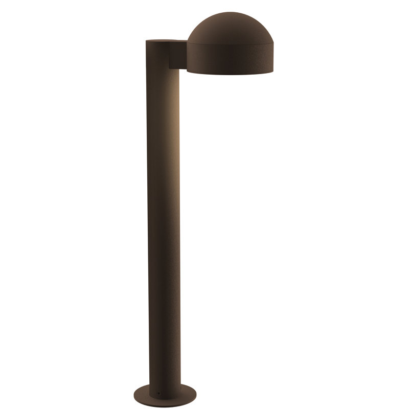 Reals LED Bollard Light, Bronze, 17.75" H x 5" W x 7.75" D