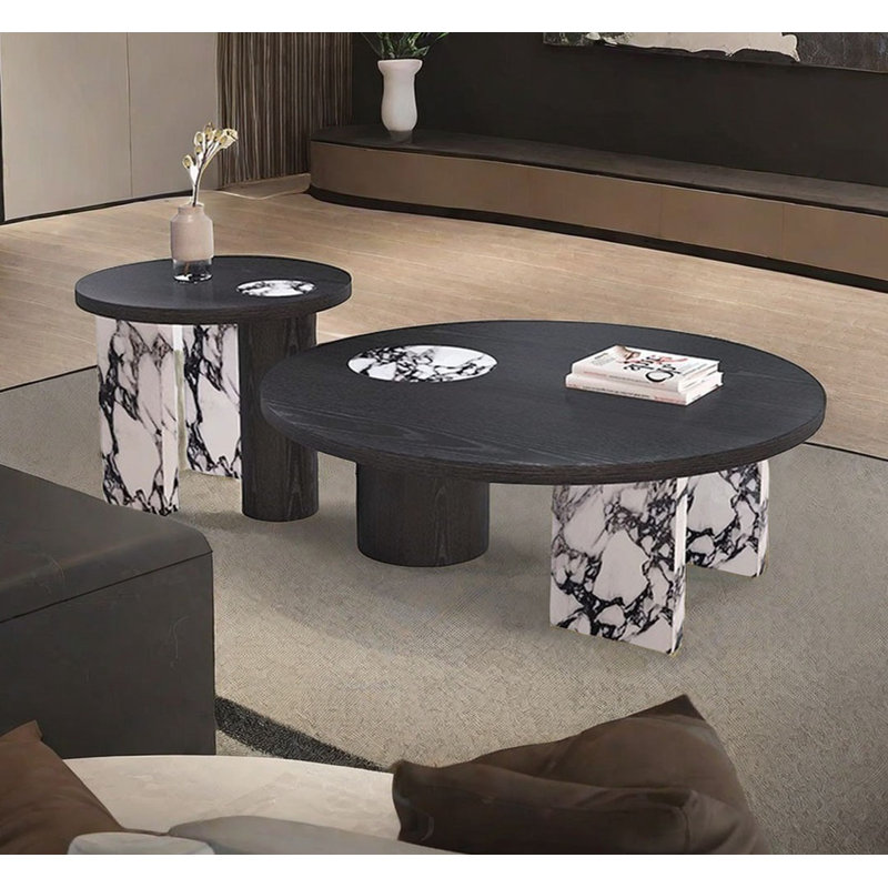 Table basse Slab Minimalist Chic, H 17,71 po x L 62,99 po x l 35,43 po