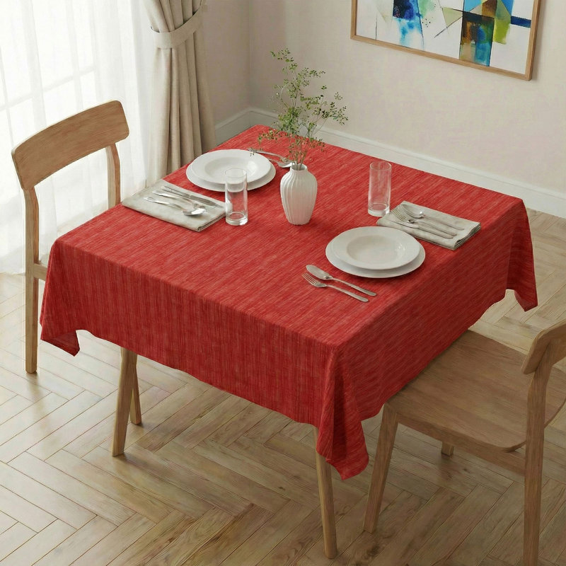 Nappe élégante (55 x 55 pouces), 65% coton / 35% polyester, facile à nettoyer, lavable à la machine à 86 ° F, va au sèche-linge, repassable | Parfait pour la table à manger et les occasions spéciales, design durable et élégant