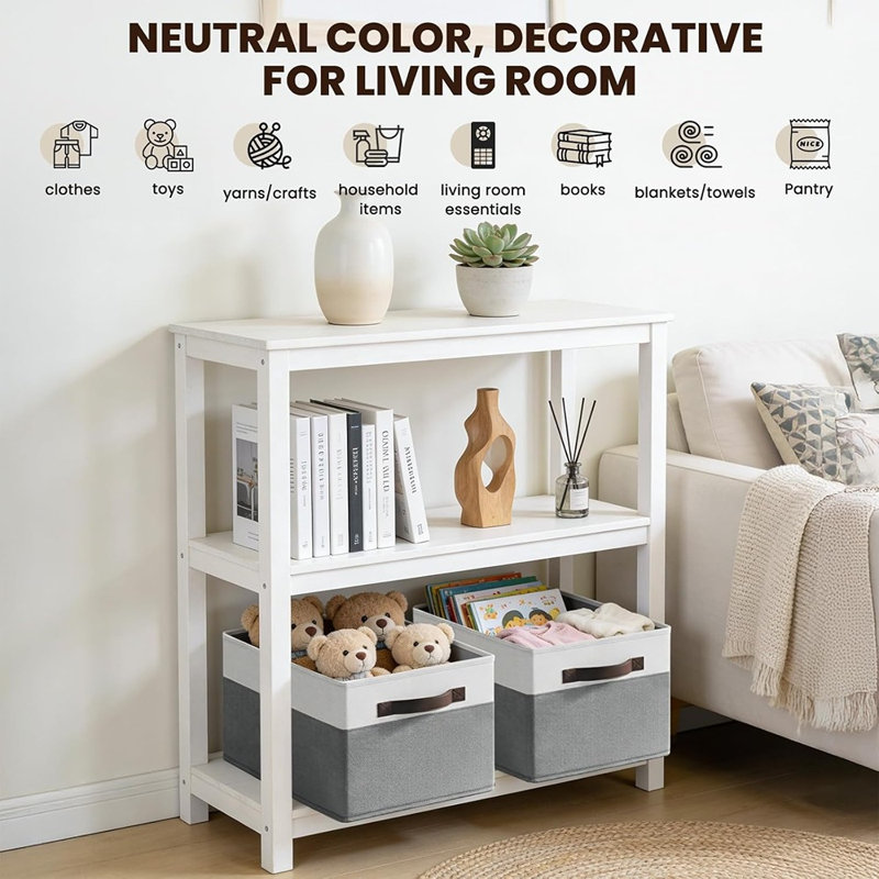 Paquet de 4 paniers de rangement pour garde-robe en tissu - Boîtes de rangement pliables avec poignées pour tablettes et rangement