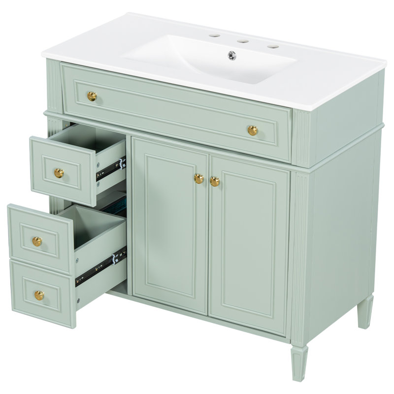 Meuble-lavabo 36 po, Vert