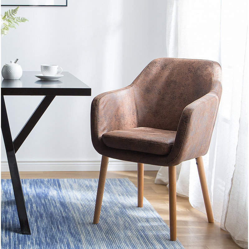 Thea Upholstered Dining Chair, Brown