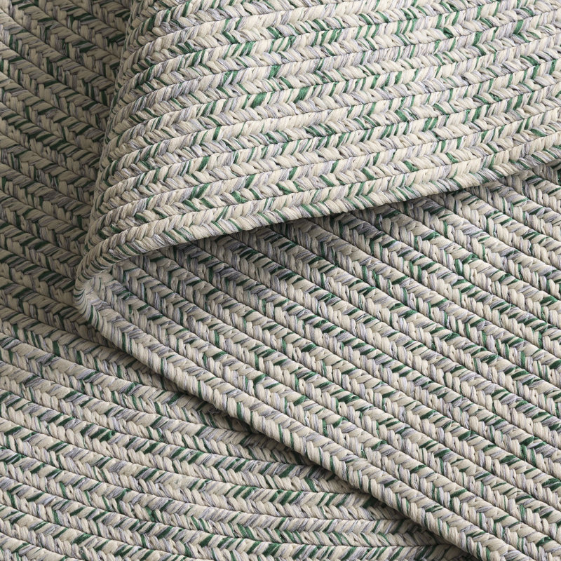 Margaree Braided Hand Woven Performance Machine Washable Abstract Rug, Oval 8' x 10'