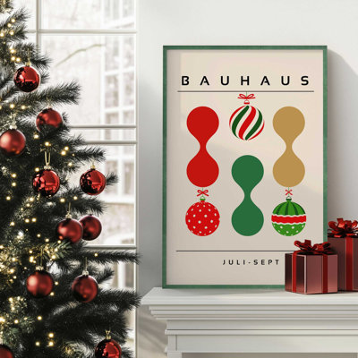 Ornements de Noël rétro Bauhaus