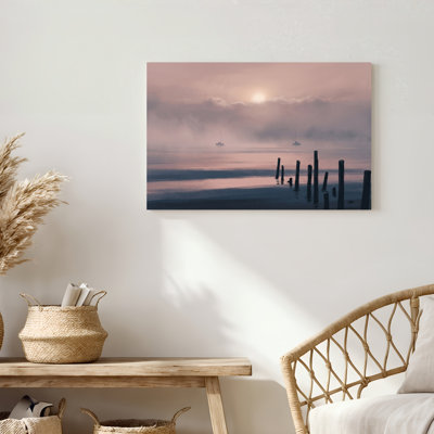 Art mural sur toile Gallery Wrap pour le salon, la chambre à coucher, le bureau ou le vestibule - Décoration murale décorative avec coucher de soleil