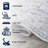 Brandy Rustic Border Low-Pile Machine-Washable Light Gray/Blue Rug-1149008973