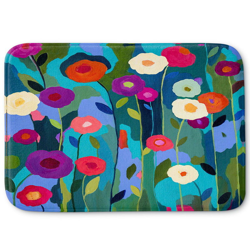 Tapis pour salle de bain Floral, H 1 po x l 34 po x L 21 po