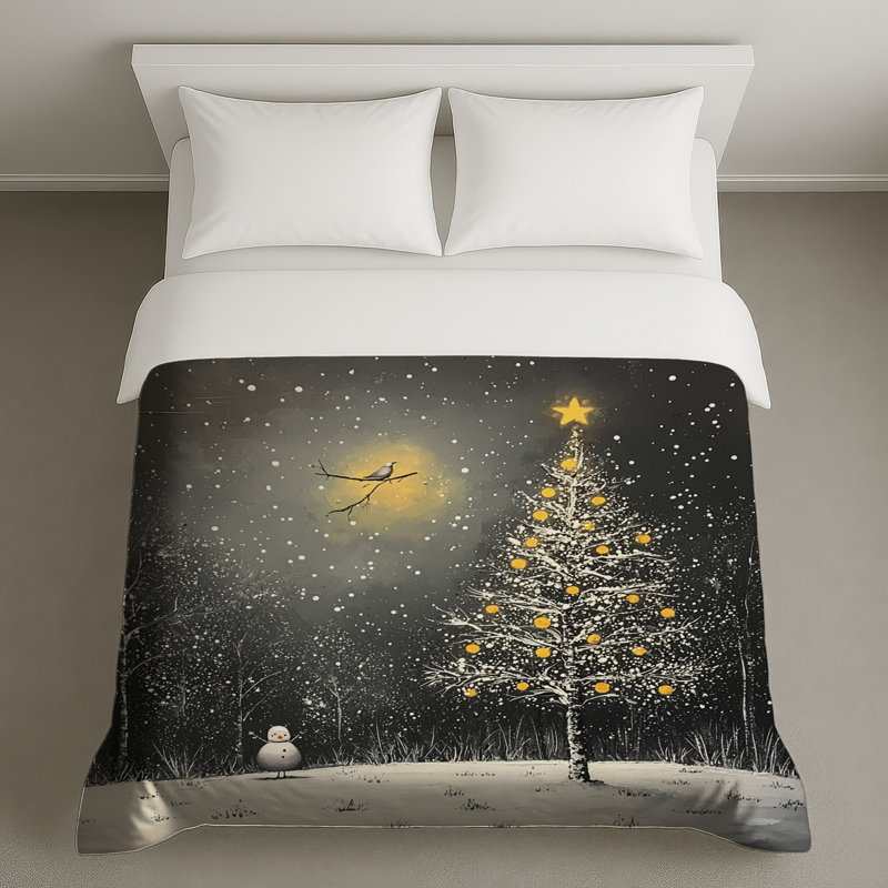 Housse de couette Christmas Bedding Holiday Scandinavian, Grand lit