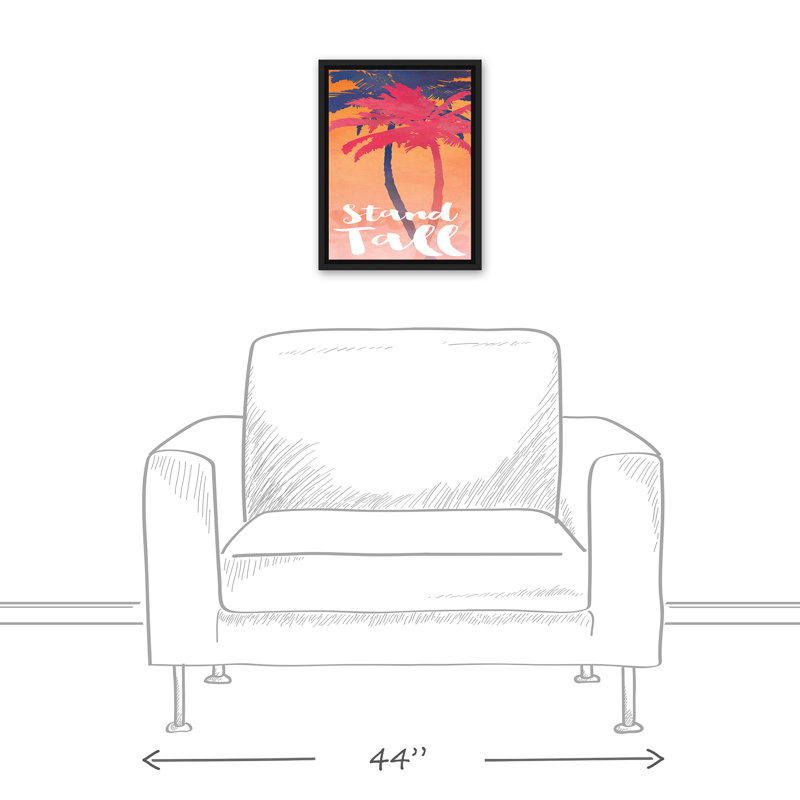 Toile flottante «Stand Tall», H 17,75 po x l 13,75 po x P 1,75 po, Cadre flottant noir
