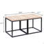Table de bout, ensemble de 2 tables de bout, table de chevet rectangulaire en bois et métal