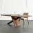 Brown Rectangular Solid Wood Dining Table-1430185728