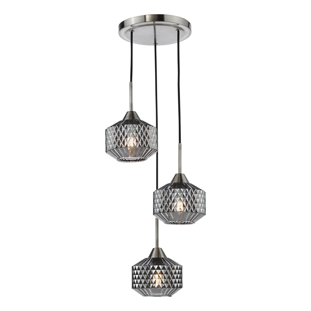 3 - Light Satin Nickel Pendant