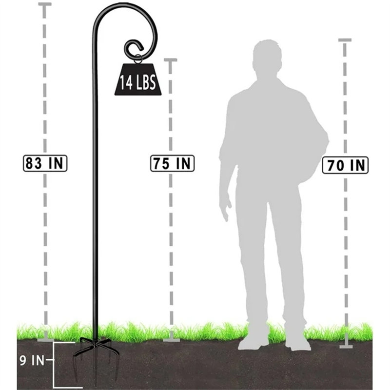 Hanging Hook, 92" H x 9" W x 9" D