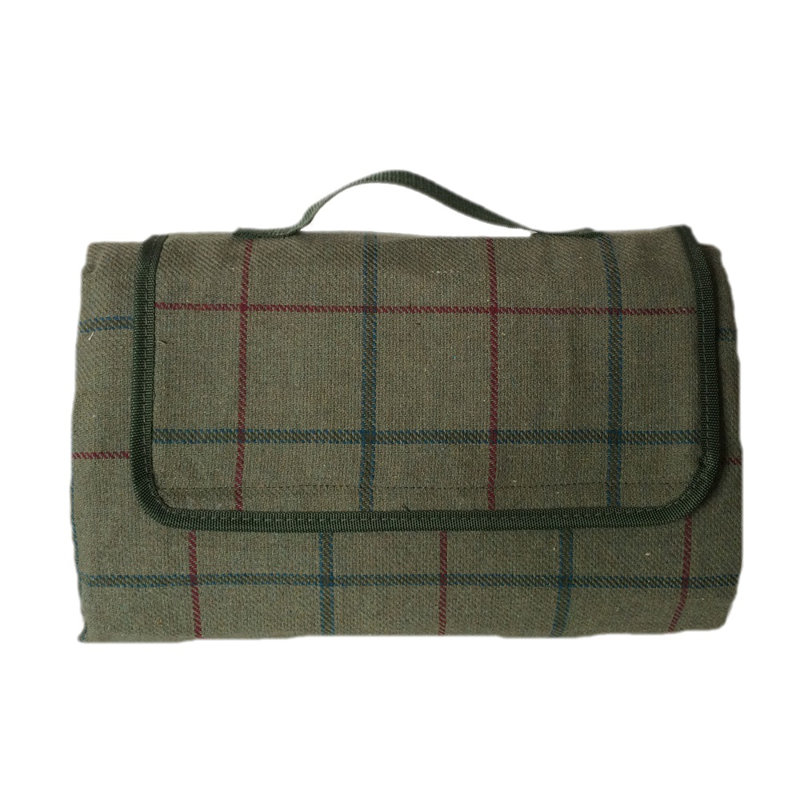Canon Tweed Effect Picnic Blanket, 5cm H x 142cm W x 117cm D, Green