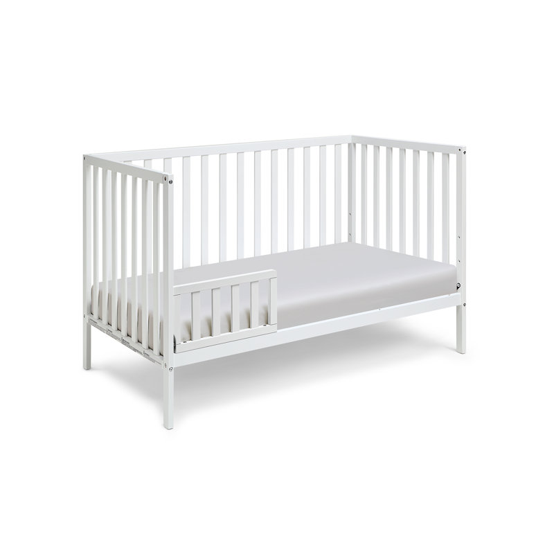 Lit de bébé convertible 3-en-1 Palmer, blanc - Lit de bébé moderne avec hauteur de matelas réglable, convertible en lit et lit de jour