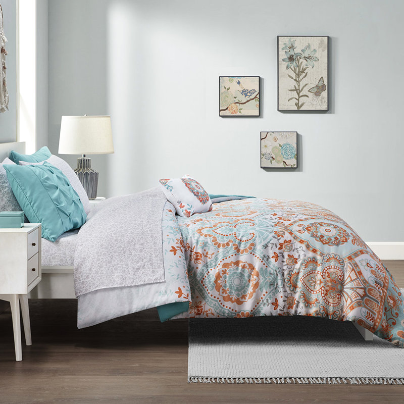 Lit simple TG avec édredon et draps de style, Édredon pour lit simple TG + 6 pièces supplémen