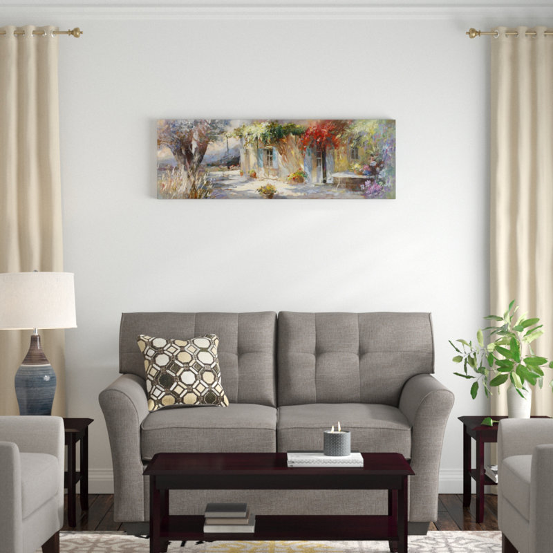 « gardino ii », reproduction sur toile, H 16 po x l 48 po x P 1,5 po, Toile tendue