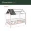 Lit simple en bois avec clôture-1837590681