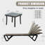 Ensemble 2 chaises de piscine avec table d'appoint
