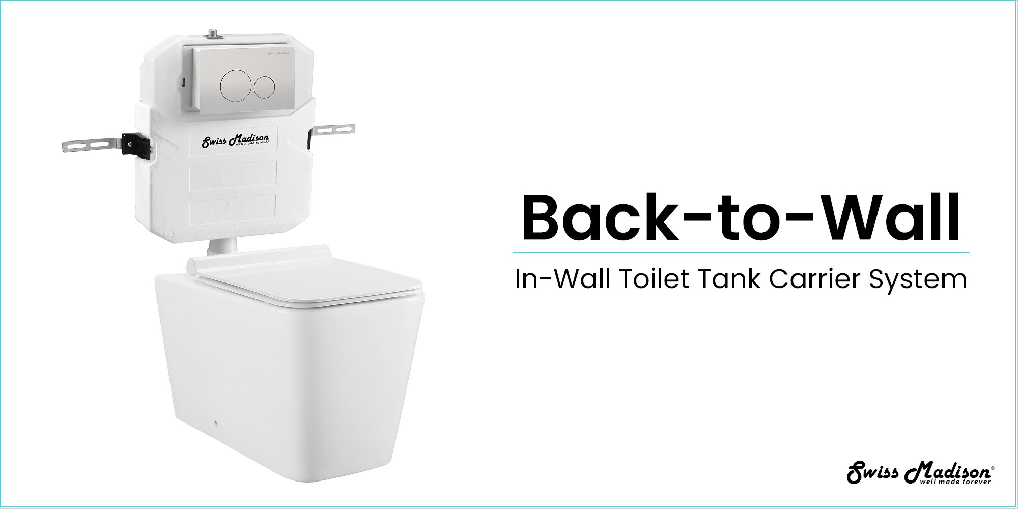 Swiss Madison 2' x 6' Concealed InWall Toilet Tank Carrier System for