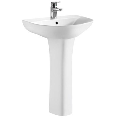 nuie Freya 1 Tap Hole 550mm Basin & Pedestal
