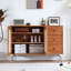 Vitrine de rangement simple en rotin-121708621