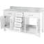 Meuble-lavabo à double cuve 61 po avec plateau en marbre Matika-21154696