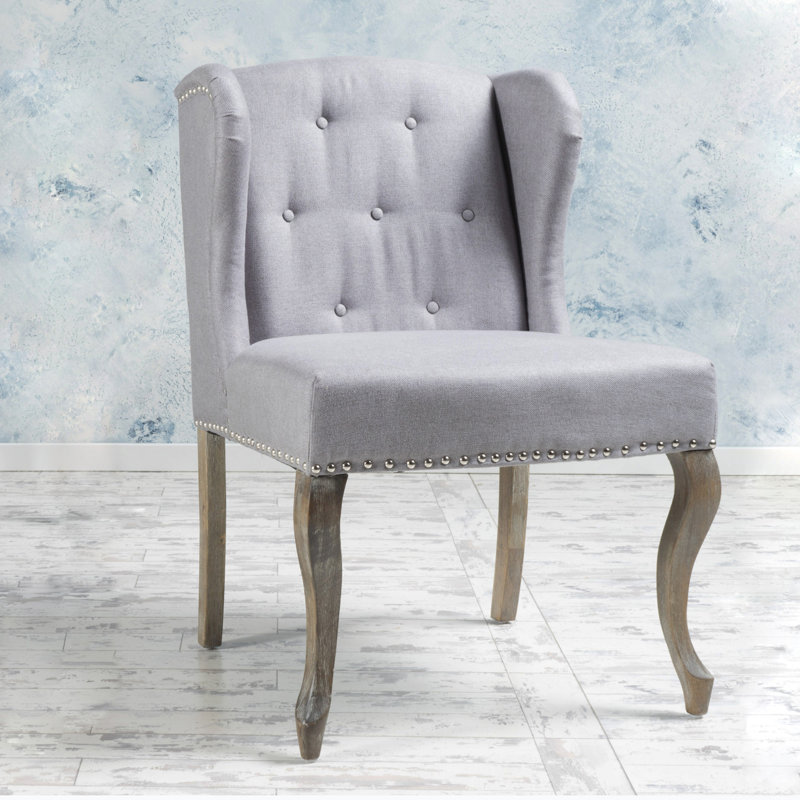 Andren 27" W Wingback Chair, Light Gray Fabric