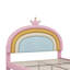 Lit double tapissier arc-en-ciel, lit plateforme en velours avec tiroir Princess-245476953