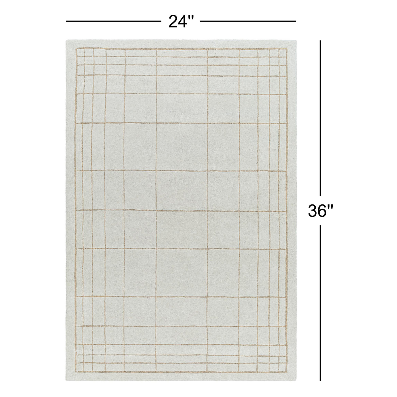 Mallory Hand-Woven Gray Rug, Rectangle 2' x 3'