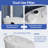 600W Macerating Toilet - Two-Piece Space-Saving Toilet with 4 Water Inlet for Basement & Small Spaces