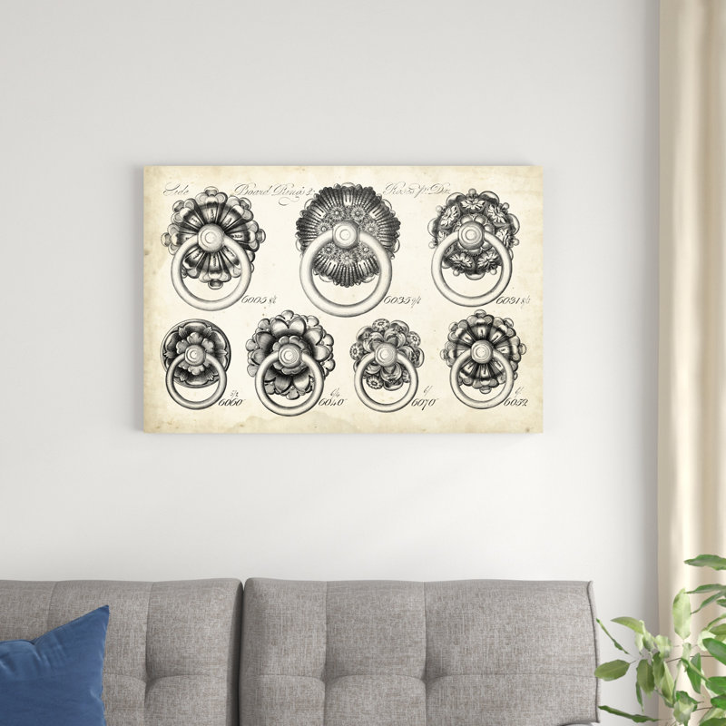 Decorative Hardware I par Vision Studio - Reproduction de dessin sur toile tendue, H 24 po x l 36 po x P 1,25 po