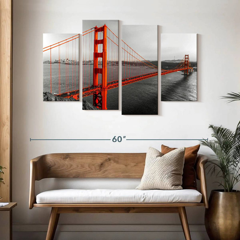Lilie Pop Golden Gate Bridge, 32" H x 52" W