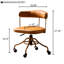 Chaise de bureau pivotante en cuir véritable Daytone
