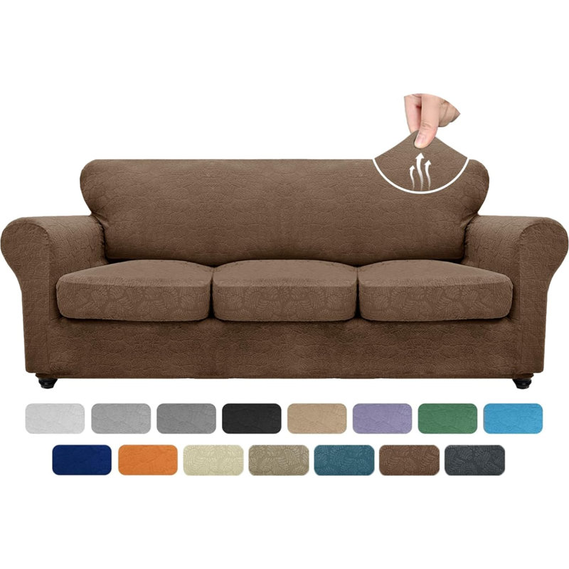 Housse pour canapé en polyester, Polyester brun