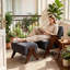 Banc en tissu de chenille décoratif moderne, banc d'entrée ergonomique rembourré avec pieds en bois massif, repose-pieds rembourré pour vestibule et chambre à coucher-63059226-63059204