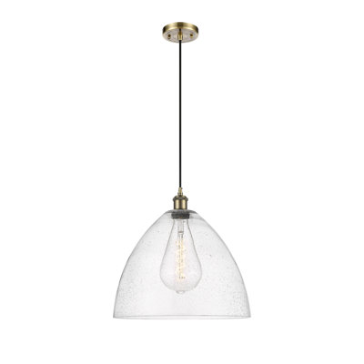 Luminaire suspendu en forme de dôme à 1 lumière Haide