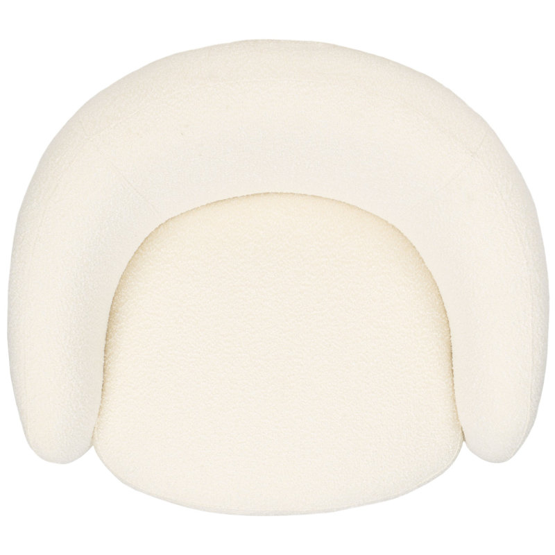 Boucle Swivel Barrel Chair, Ivory